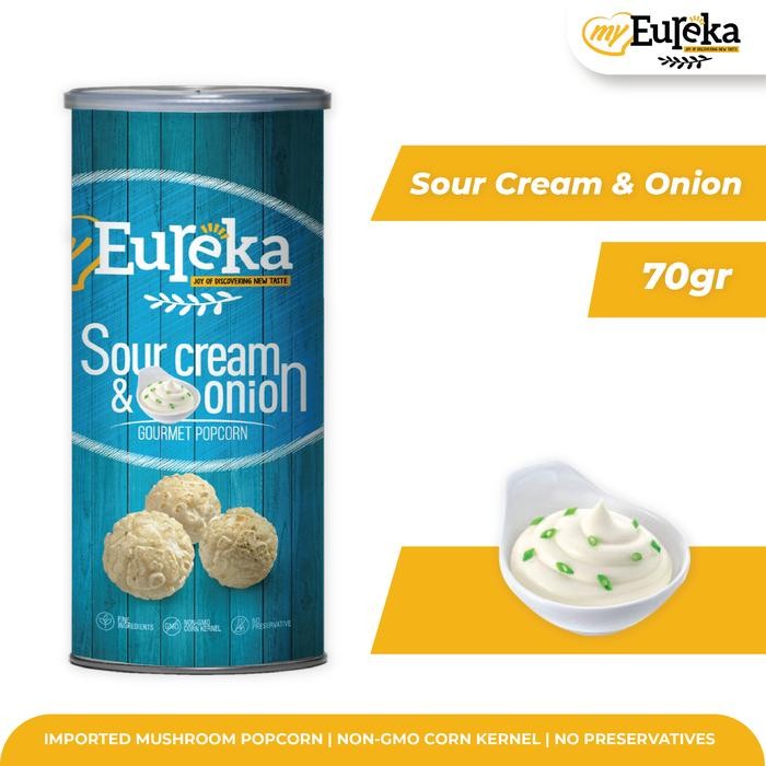 BebasOngkiirr- Eureka Snack Popcorn Sour Cream And Onion Can 70G