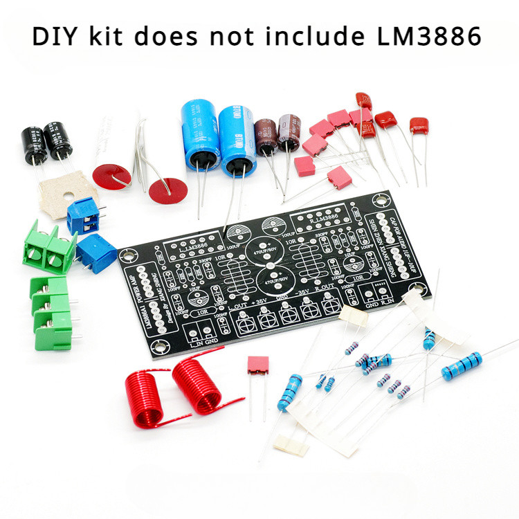Lm3886 Amplifier Board Diy Kit Audio Power Amplifier Board Dual Channel Stereo Power Board Pcba Kit