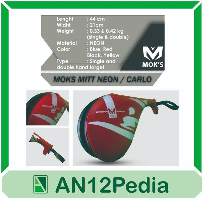 Target MOKS Kicking Double Pad Carlo - Ukuran Large Alat Latihan Tendangan Taekwondo / Bela Diri