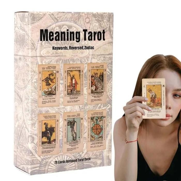 Hobi3s- 78 Cards Kartu Tarot Buku Tarot Arti Kartu Tarot For Ramalan Misterius