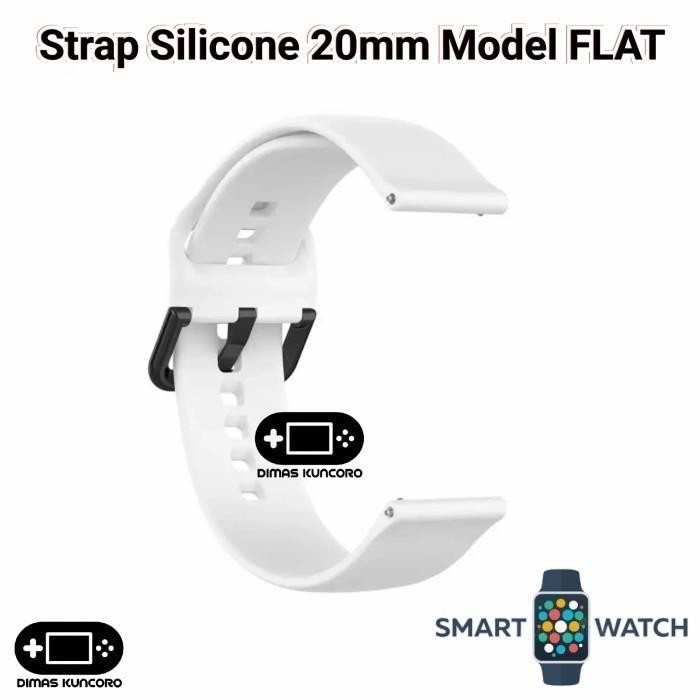 JaminMutu- Strap Silicone 20Mm Flat Eggel Valor Tempo 2 3 Silikon Tali Smartwatch
