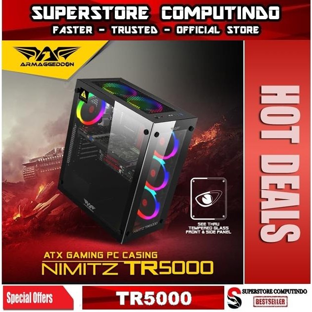 Armaggeddon Nimitz Tr5000 - Atx Gaming Pc Casing Terlaris