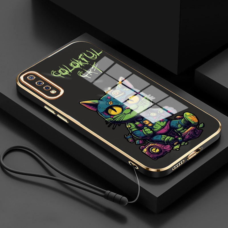 Casing Untuk VIVO S1 Z1X Z5 Y7s Case Casing HP Softcase Tali gantungan berlapis silikon mewah Kasing