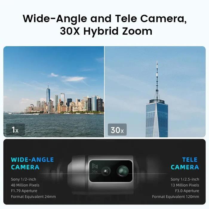 FIMI X8 TELE MAX DRONE 4K 48MP 30X ZOOM CAMERA 3-AXIS GIMBAL 20KM 47 MIN FLIGHT TIME DRONE CAMERA