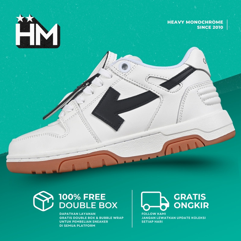 Off White Out Of Office White Black Gum Sneaker (Size 35-47)