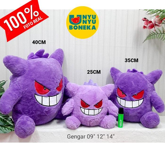 Mainan Mewah boneka Gengar Indah Ukuran Besar Boneka Pokemon Gengar Plushies Saku Rakasa Boneka