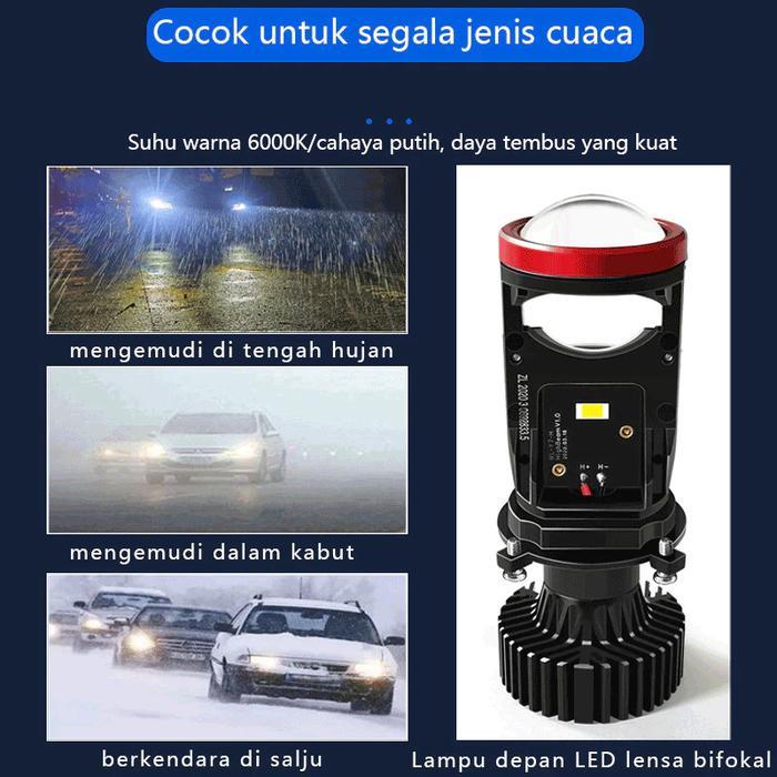 Promo Mini Projie Y7D Lampu Led Mobil Dan Motor H4 /Biled/ Mini Pjector Projie Y7D Super Bright 50