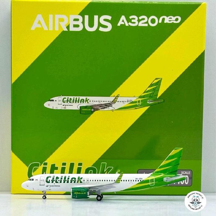 Diecast Pesawat Citilink Airbus A320neo Skala 1:400 PK-GTH