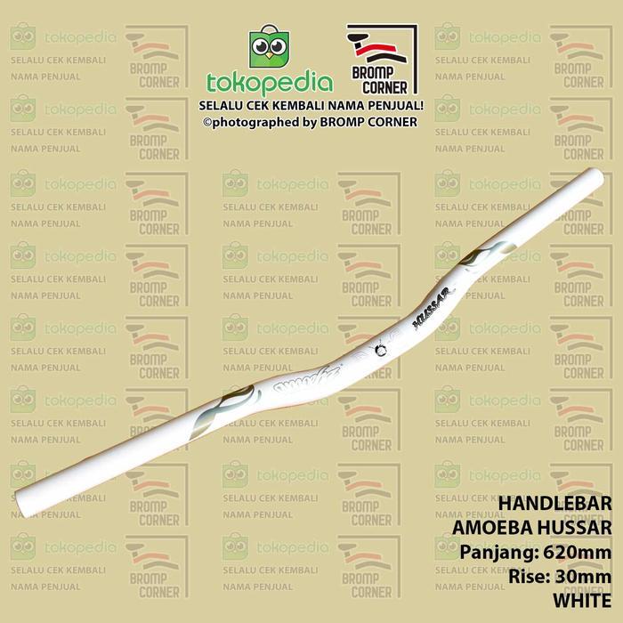 HANDLEBAR BICYCLE AMOEBA HUSSAR 25.4 620 x 30mm - WHITE