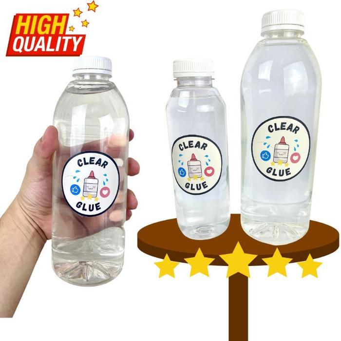 NEW CLEAR GLUE LEM BENING TRANSPARAN 1 KG MIRIP POVINAL LEM SLIME TANPA CAMPURAN AIR 100%