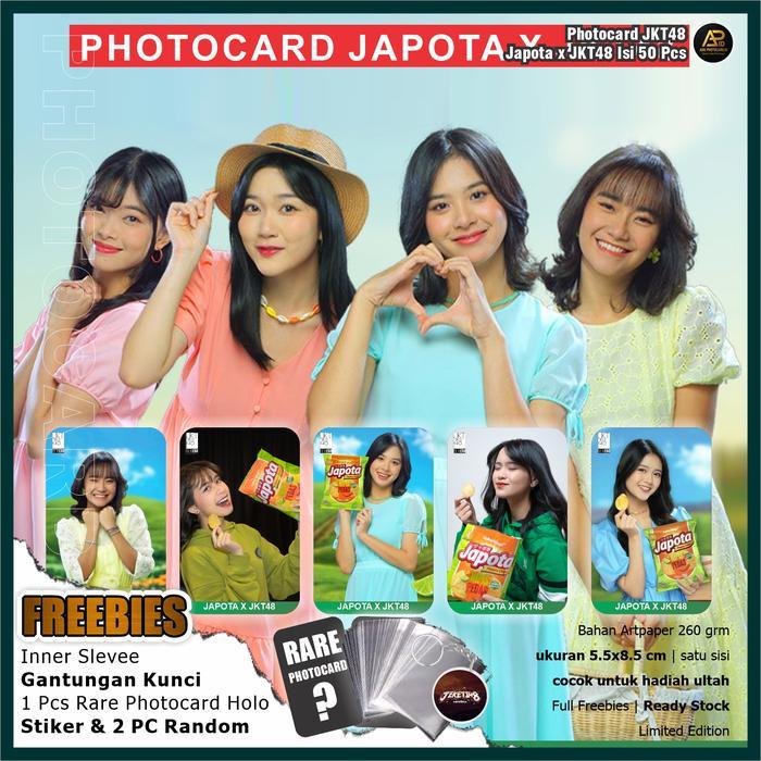 Photocard JKT48 Edisi Japota x JKT48 isi 50 Pcs Fanmade Bonus Ganci, Rare Card, 2 PC random, Stiker
