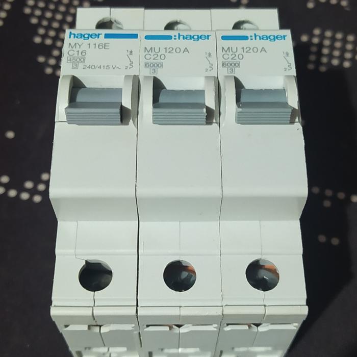 MCB Hager 16a 20a 25a 16 20 25 bukan Schneider Broco Chint