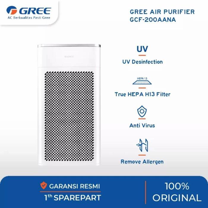NEW GREE Air Purifier Virus Killer GCF200AANA True HEPA H13 UV Filter