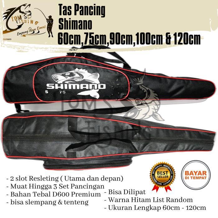 Tas Pancing Shimano 60Cm -120Cm Selempang & Tenteng (Bahan Tebal) Murah - Toms Fishing Terlaris