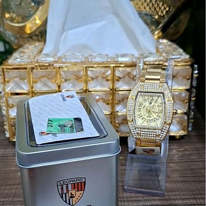 JAM WANITA ORI LEOPARD *ORI* MESIN QUARTZ DIAMETER 43MM FREE BOX