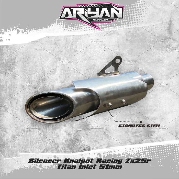 Silencer Knalpot Racing Zx25R Titan Inlet 51Mm Pnp