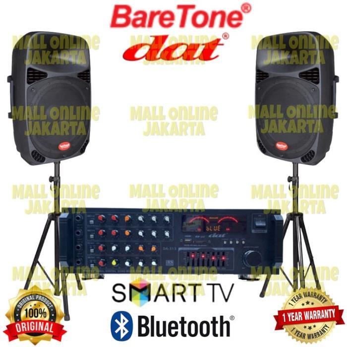 Paket sound system baretone 15 inch karaoke bluetooth original