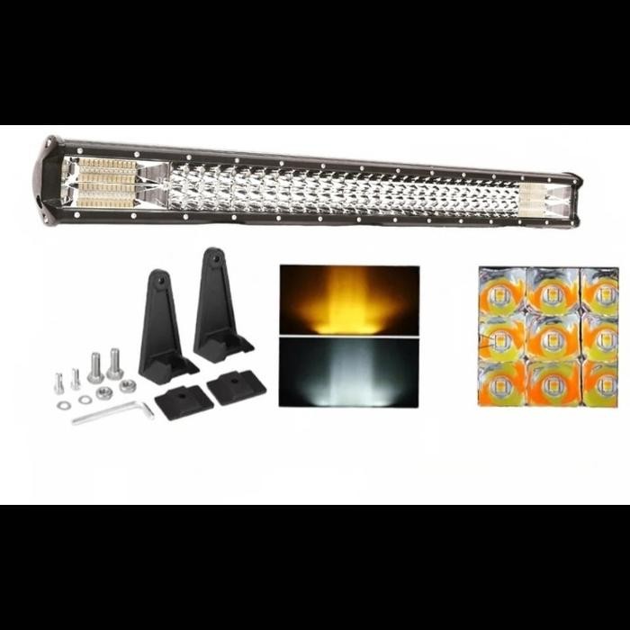 Lampu Sorot Led Bar Offroad Panjang 107 Cm Sinar Putih Dan Kuning