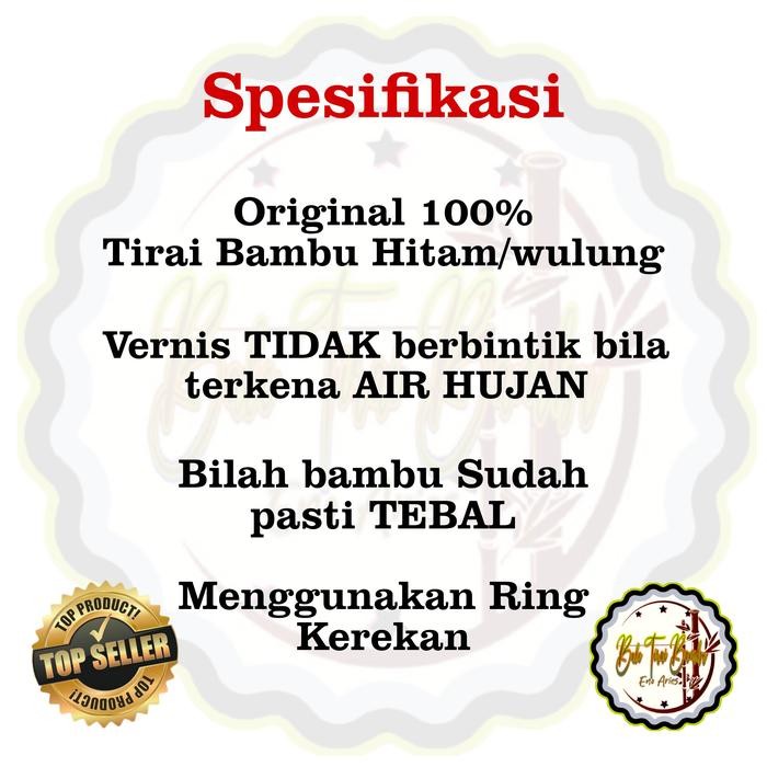 (Murah) Tirai kerai bambu 1.5x3 M Kerai/kere/keray/krey