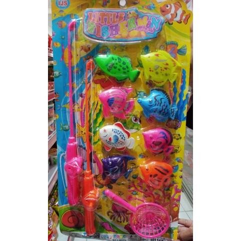 Mainan Pancing ikan Set dengan ikan 8 pcs / Mancing Mania /