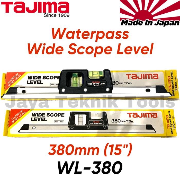 Waterpass Wide Scope Level Wl-380 Tajima Spirit Level Aluminium 15 In