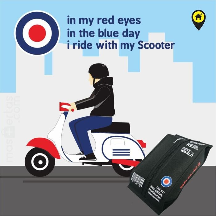 

pouch vespa, asesoris vespa, dompet kado unik, tempat pencil serba guna alat tulis sekolah anak