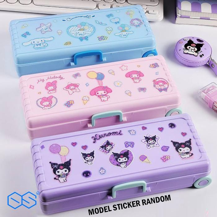 

Kotak Pensil Troli Lucu Kuromi/Melody Kapasitas Besar Penyimpanan Alat Tulis Hadiah Anak-Anak