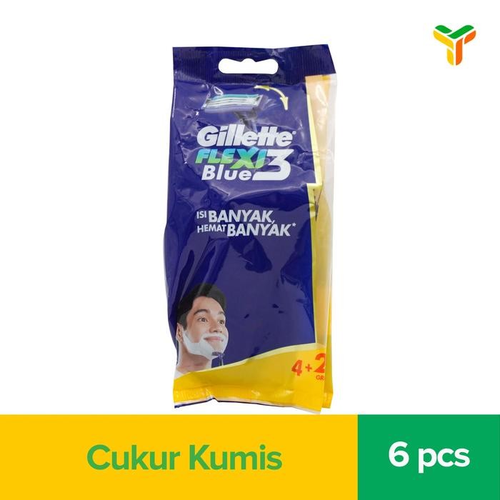Ready Stock Gillette Blue 3 Flexi Isi 6S