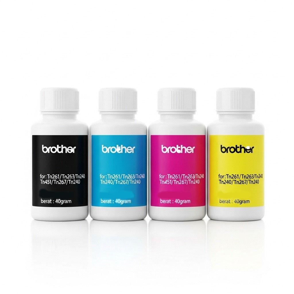 Bubuk Toner Xnn Tn261 /Tn263/Tn240/Tn451/Tn240/Tn267/Tn150/Tn240 Bruto 40Gr Magenta
