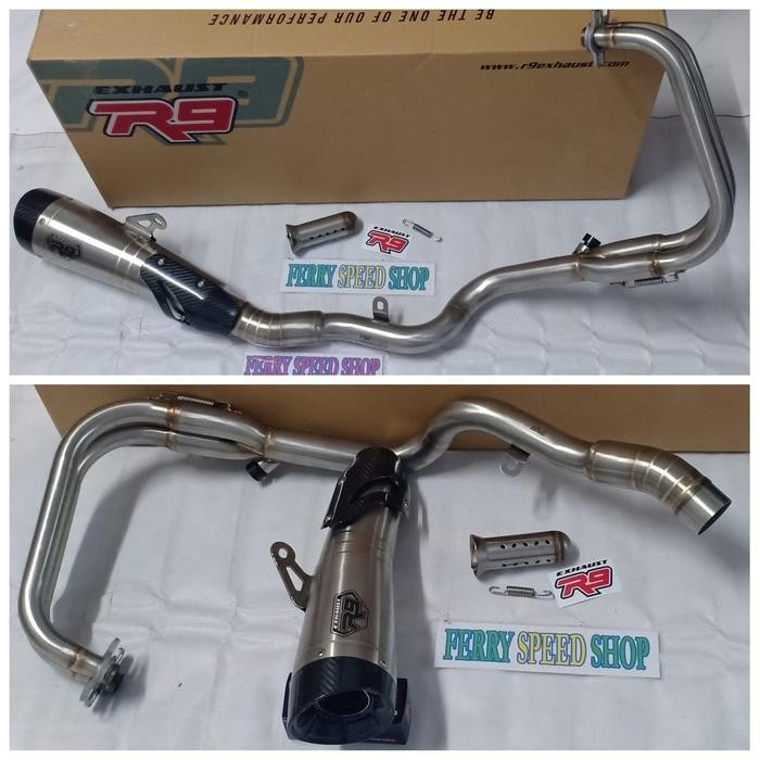 Knalpot R9 H2 Ninja 250 Fi Knalpot R9 H2 Stainless Ninja 250 Fi