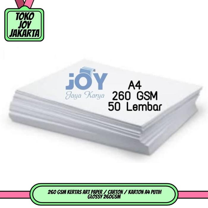 

Pilihan- 260 Gsm Kertas Art Paper / Carton / Karton A4 Putih Glossy 260Gsm
