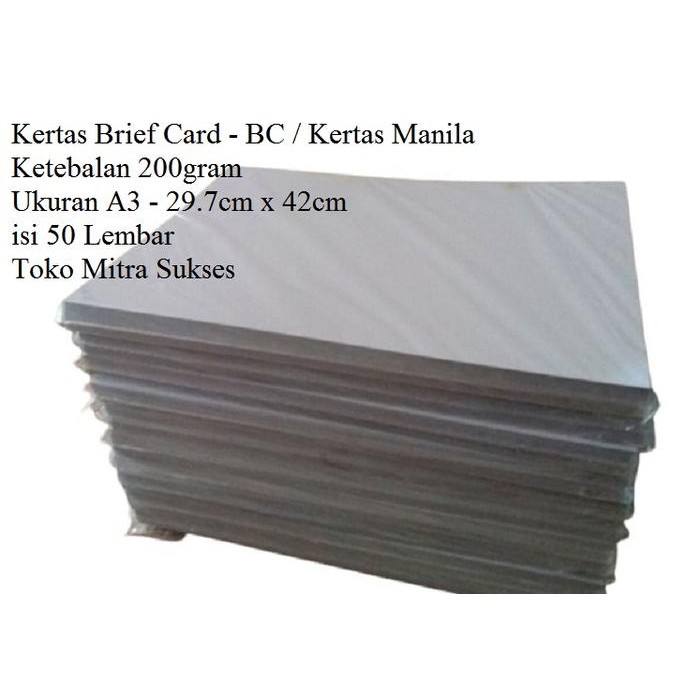

Pilihan- Kertas Brief Card - Bc - Kertas Manila 200Gram A3 Isi 50 Lembar