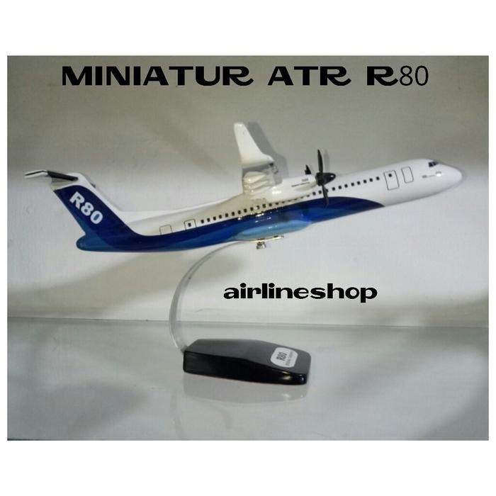 PROMO MINIATUR PESAWAT ATR R80 REGIONAL TURBOPROP SKALA 1:100 PACKING AMAN