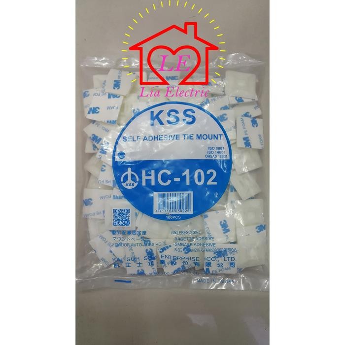 

Kss Hc-102 / Kss Self Adhesive Tie Mount / Tie Mount / Hc102