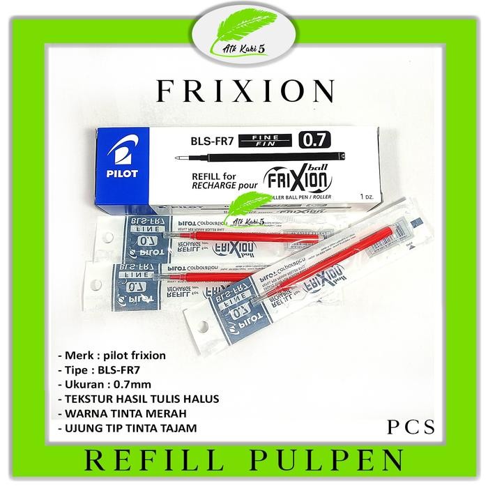 

TINTA PULPEN FRIXION WARNA MERAH UKURAN 0.7mm [ ECER ]