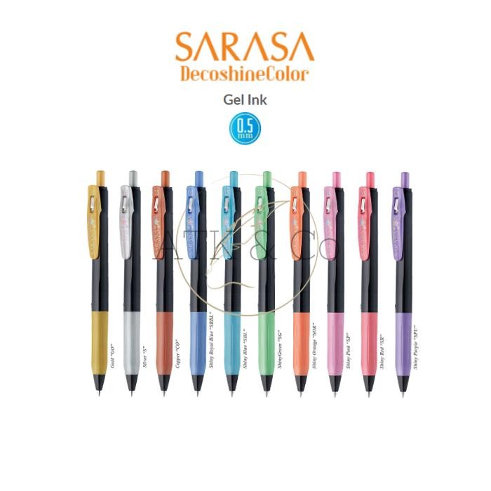 

Pulpen Gel Zebra Sarasa Clip Decoshine Color 0.5mm - Bolpen Pena Pen Warna 0,5 mm