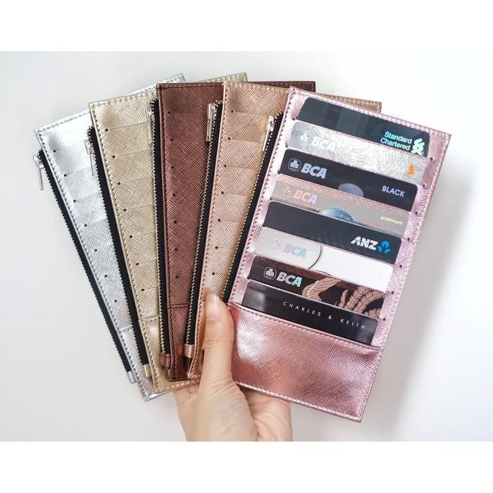 

Card Holder Zipper 14 Slot New Rose Gold / Gold / Silver