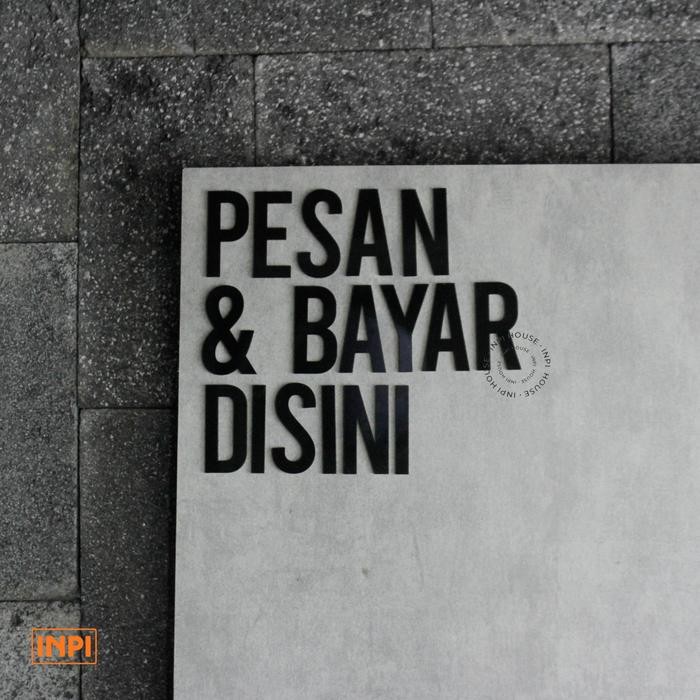 

SIGN HURUF PESAN & BAYAR DISINI AKRILIK 20 CM 1 SET - INPI HOUSE