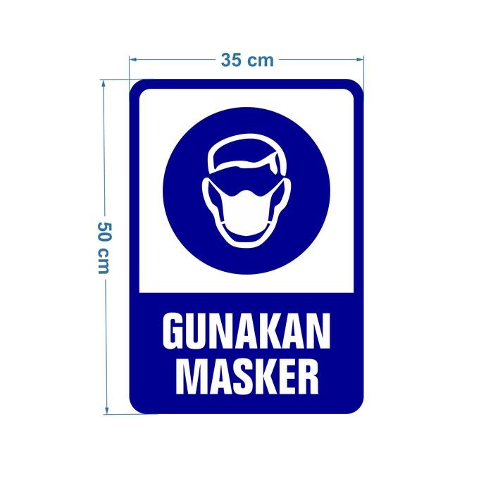 

RAMBU GUNAKAN MASKER 35CM X 50CM PLAT ALUMUNIUM