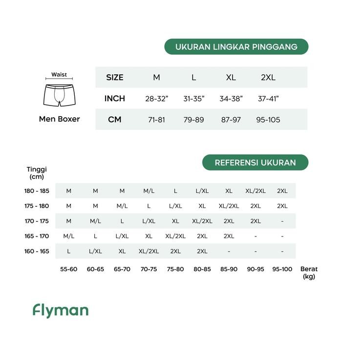 FLYMAN CELANA DALAM PRIA BOXER TENCEL 3 PCS FM 3244