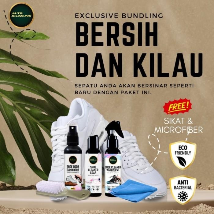 Auto Dazzling Paket Pembersih Sepatu Sneakers Kulit Suede Running dll