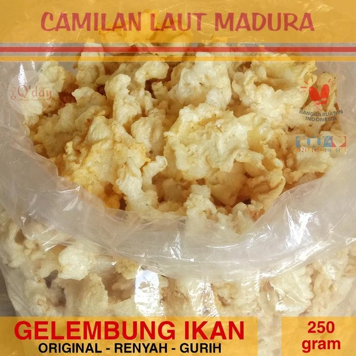 

TERLARIS Hipio Gelembung Perut Ikan Gurih Renyah 250 gram Tanpa Tepung Asli Alami Goreng Camilan