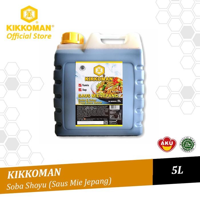 

ASLI Kikkoman Soba Shoyu Saus Mie Udon Jepang Halal Jerigen 5L READY STOCK