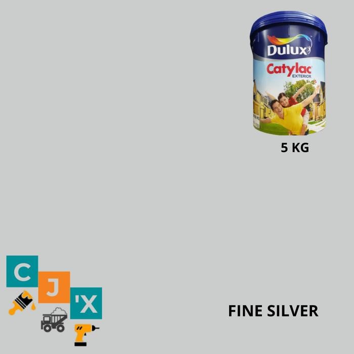 Terbaik Fine Silver Catylac Tinting - Cat Tembok Dulux Catylac Exterior 5 Kg 100% Ori