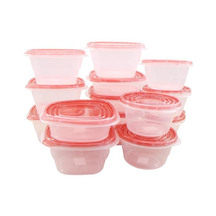 Set 15 Pcs Keira Wadah Makanan - Merah