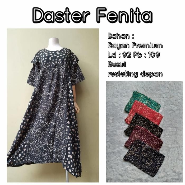 DASTER BATIK HALUS PEKALONGAN RISNA S-M RESLETING DEPAN BUSUI LD95
