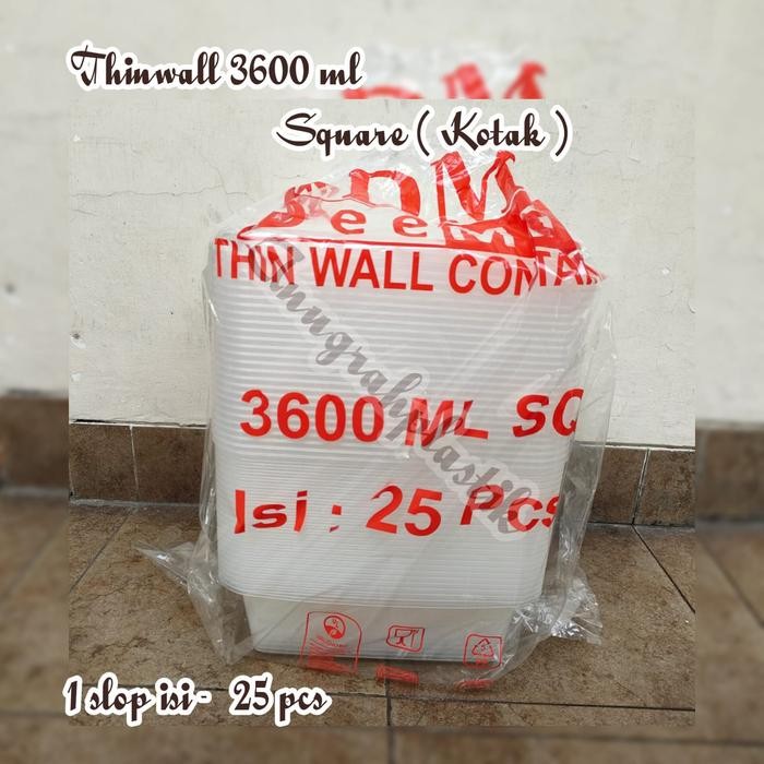 

Thinwall SQUARE 3600 ml / Food container PER 10 pcs
