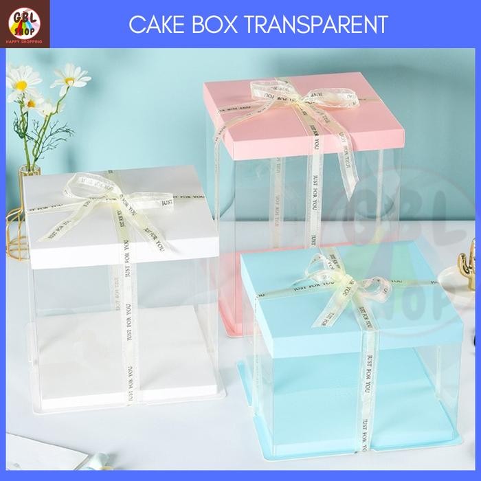 

Cake Box Karton Mika 23x23x16 Kotak Kue Ulang Tahun Hadiah ( 5pcs )