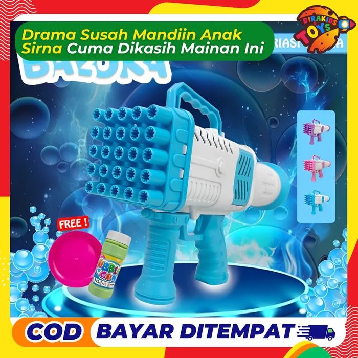 ( BISA COD ) PROMO 25 MATA Mainan Anak Bubble Gun Bazoka Basoka / Mainan Tembak Tembakan Balon