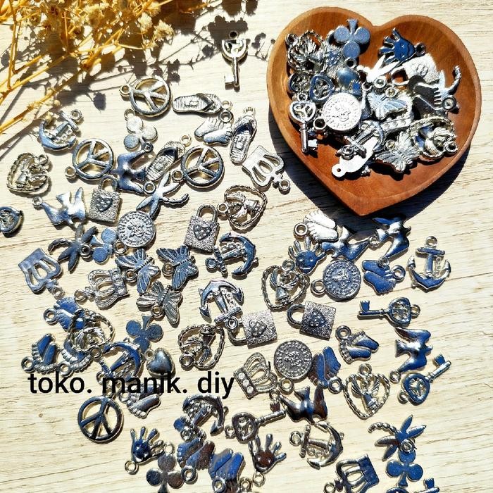 

New 35pcs charm ringan mix motif gantungan liontin aksesoris diy